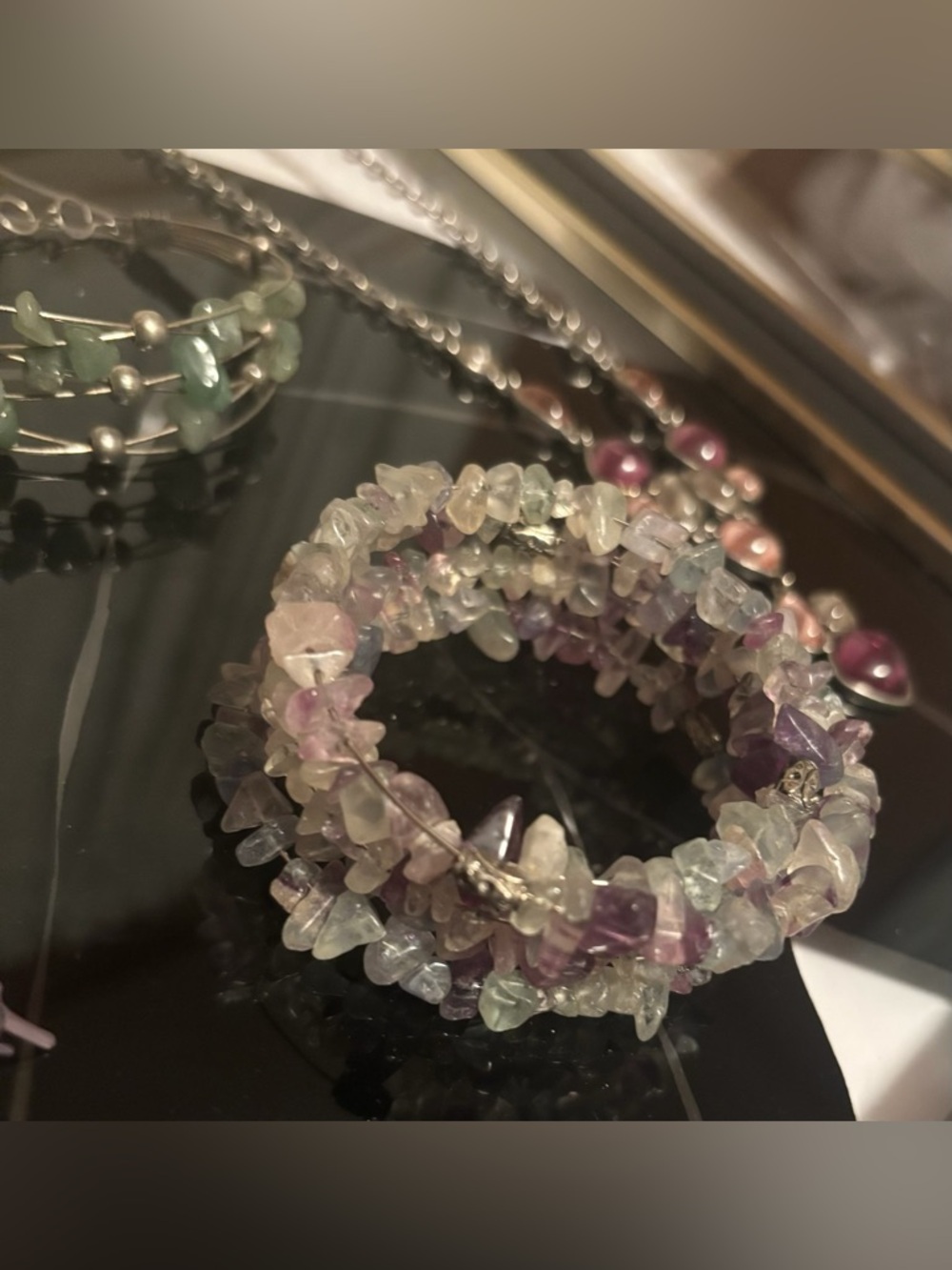 2 Necklaces, 2 Gemstone Bracelets, and 2 pairs of Earrings #121 - Picture 9 of 16
